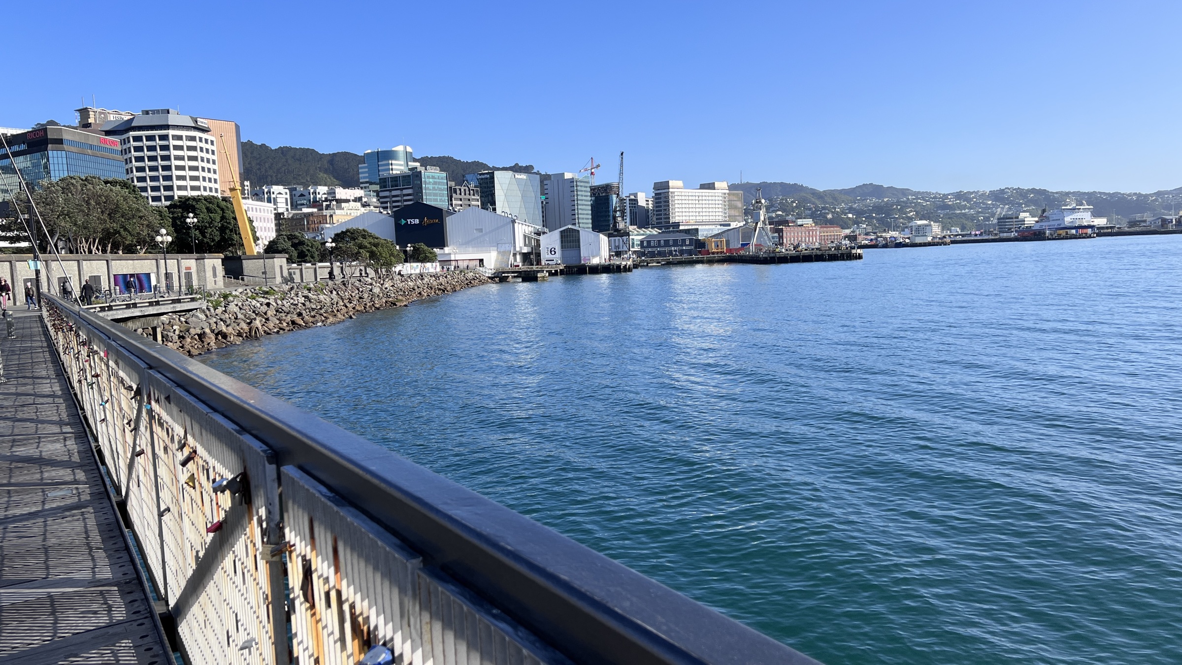 Wellington harbour and city waterfront